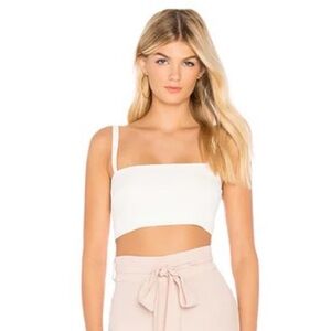 Flynn Skye Alexis Crop in White Rayon